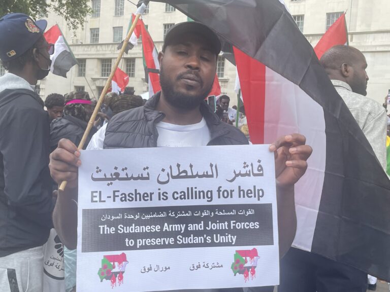 مظاهرات في لندن تنديدا بحصار الفاشر وإنتهاكات الدعم السريع